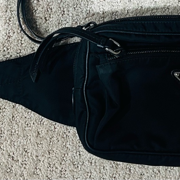 Prada Nylon Triangle Logo Plate Cross Body Waist Bag - Picture 8 of 15